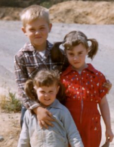 Brother Bill, Little Sister Celeste, and Me (in red, of course!)